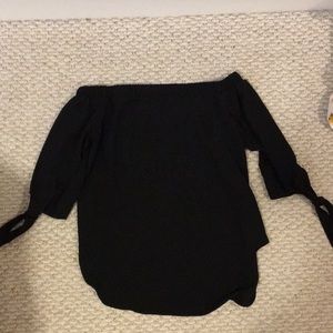 Target black off the should tie blouse